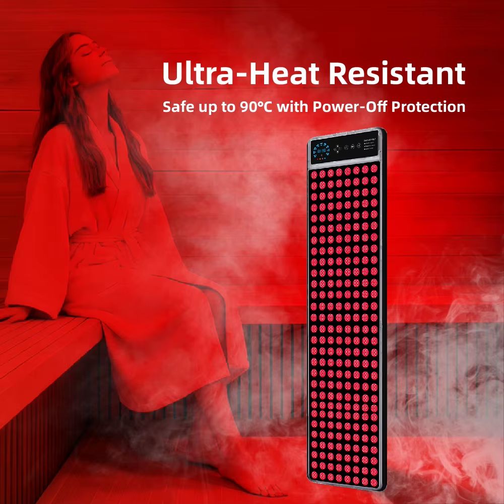 Full Spectrum Infrared Red Light Therapy Panel 768 Pcs for Sauna & Home Spa | Waterproof LED Therapy Device