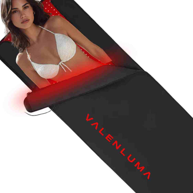 Red LED therapy panel front view
