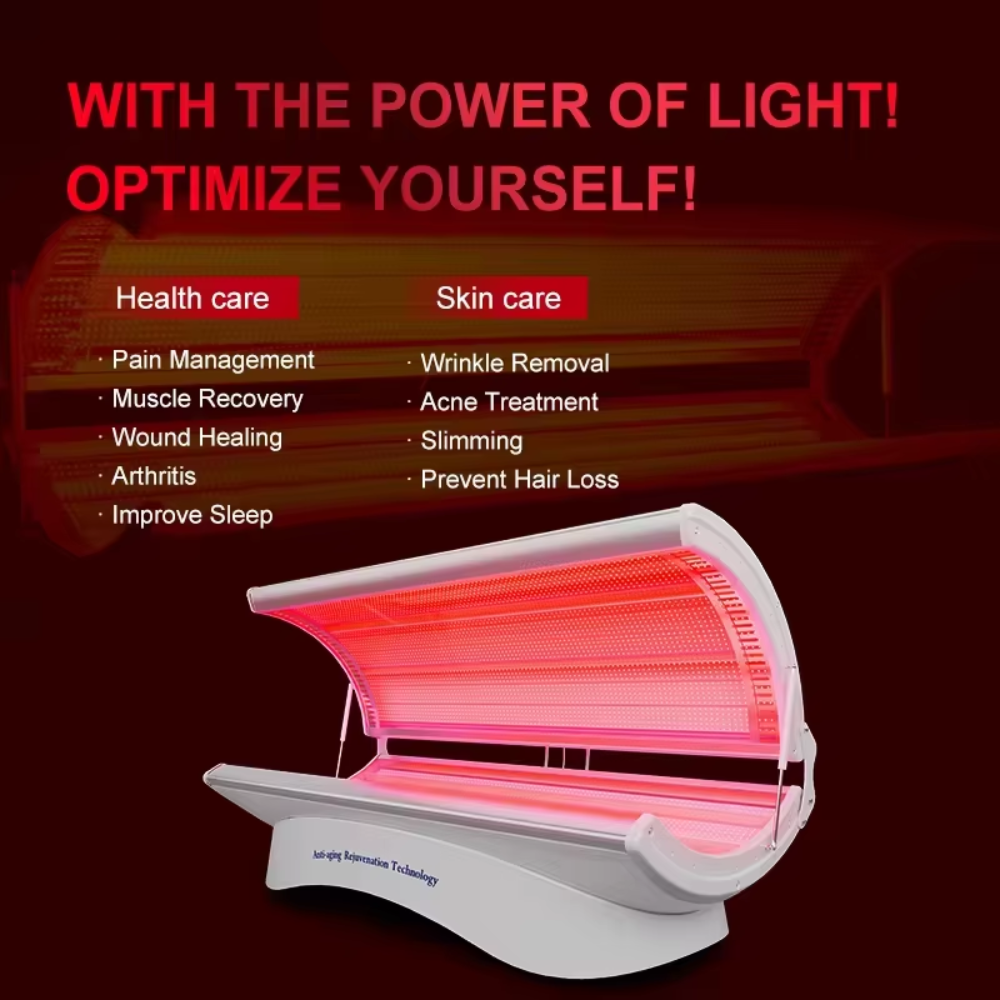 Valenluma Red Light Therapy Bed Full Body Led  with multi wavelength 660nm 850nm infrared light therapy