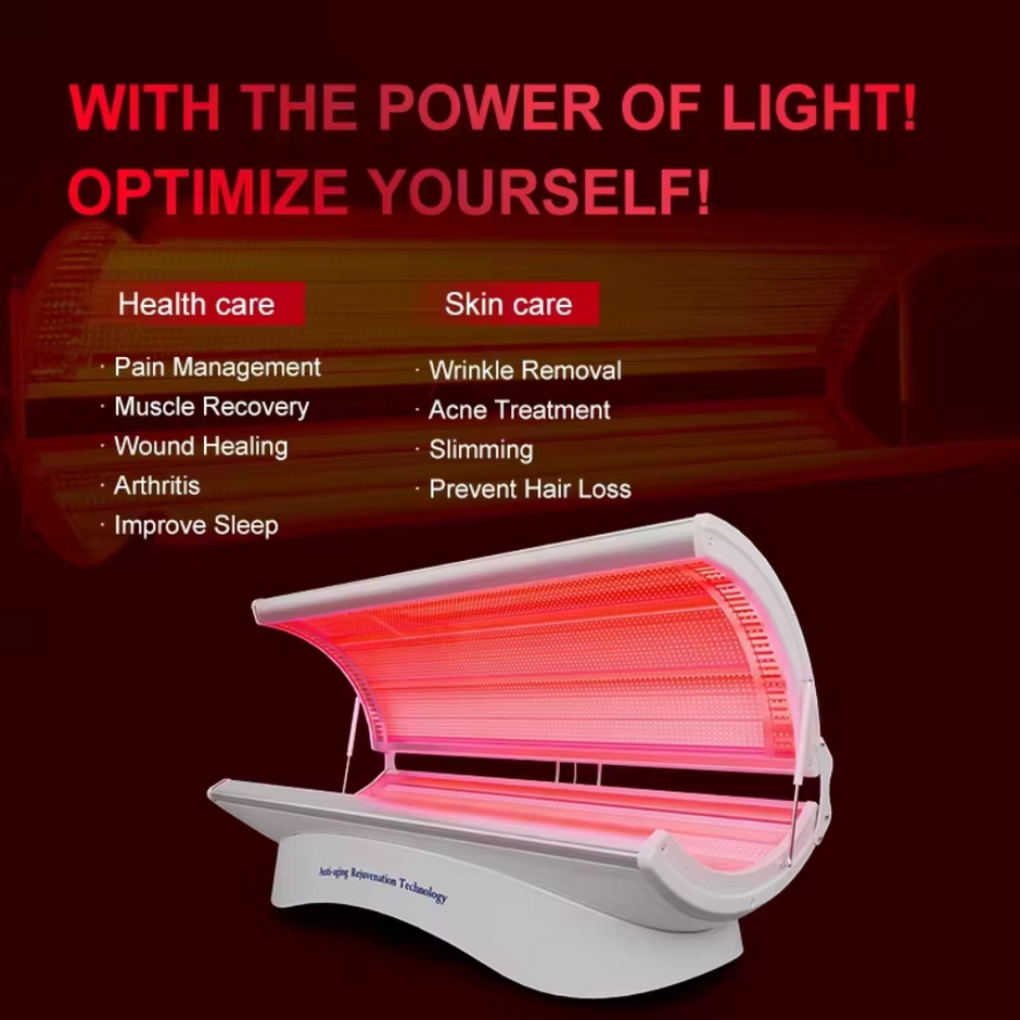 Valenluma Red Light Therapy Bed Full Body Led  with multi wavelength 660nm 850nm infrared light therapy