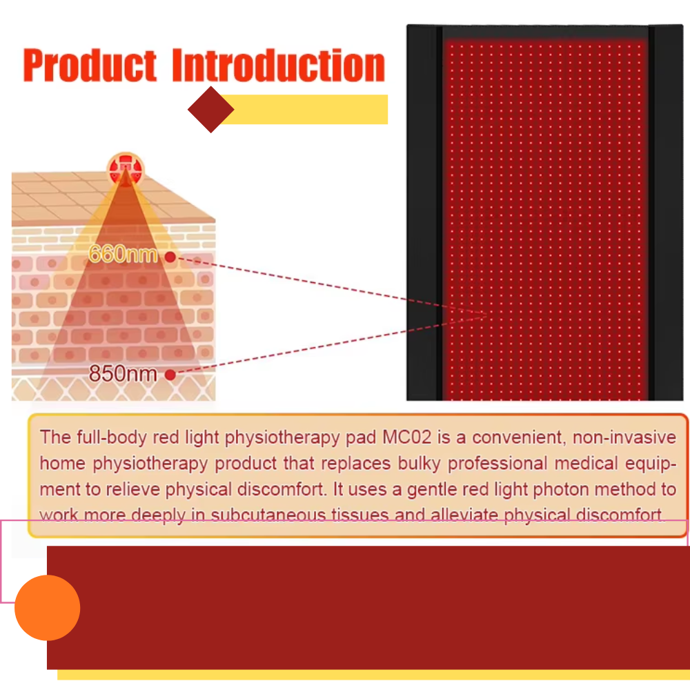 Red Infrared Light Therapy Sleeping Bag Full Body Blanket for Whole Body, 5050SMD LED 660nm Red Light Therapy Mat Sleep Bag 850nm Near Infrared Light Therapy Devices for Pain Relief and Better Sleep size 160x60 CM