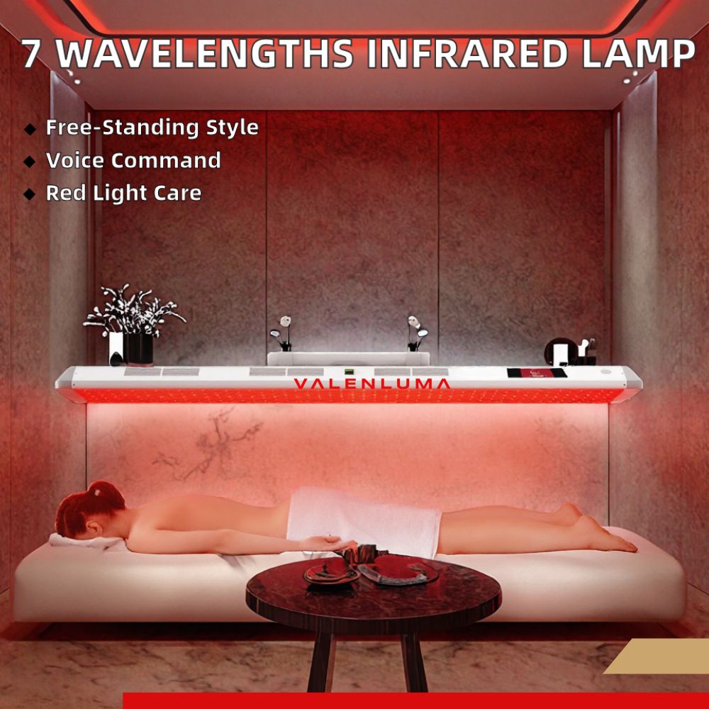 Valenluma Core Infinity Series Infrared Light Panel LED Red Light Therapy Panel 2400 W with Stand and Voice Control 480 Pcs – 7 Wavelength Full Body System