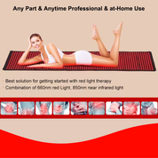 Red Light Mat Full Body LED 660nm Red Light Therapy Mat 850nm Near Infrared Light Therapy Devices Large Pads for Whole Full Body Pain Relief With  1280pcs red light therapy mat full body