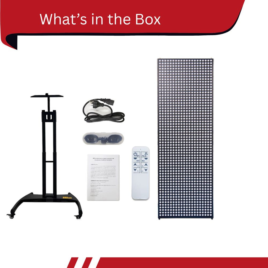 6000W Infrared Large Red Light Therapy Panel – Full Body LED Device with Electric Stand