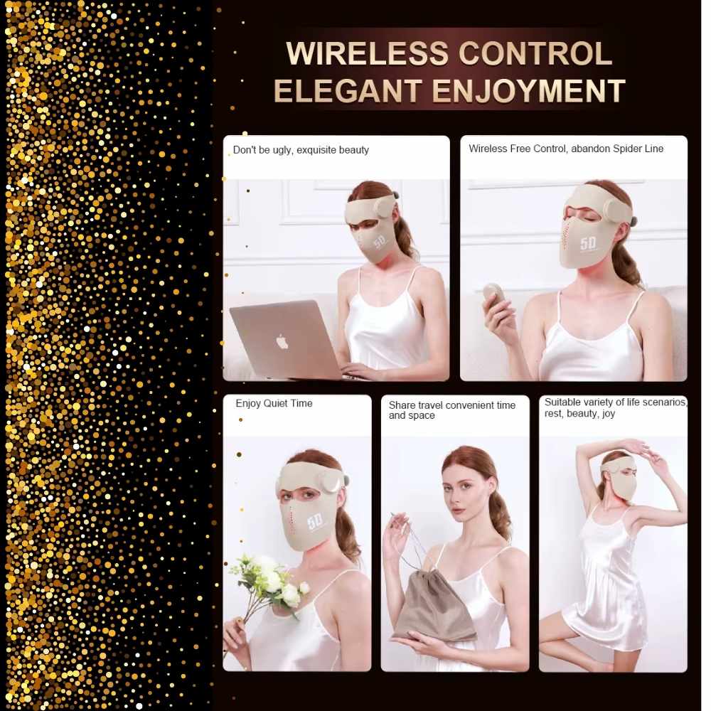 Valenluma Latest Technology 5D Laser Red Light Therapy Face Mask Infrared  Light With Wireless Control