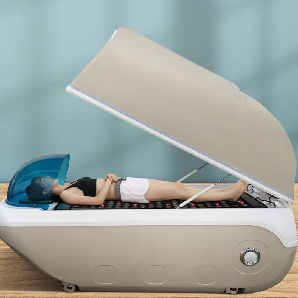 Red Light Therapy Spa Bed Pod Far Infrared Wet Steam Ozone Sauna Spa Capsule Weight Loss