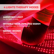 Infrared Light Therapy Blanket Collagen Production Medical-Grade TPU Red Light Therapy Mat for Full Body Pain Relief, 160x70 CM Dual Wavelength Infrared Red Light Blanket with 2520 LEDs for Home Use