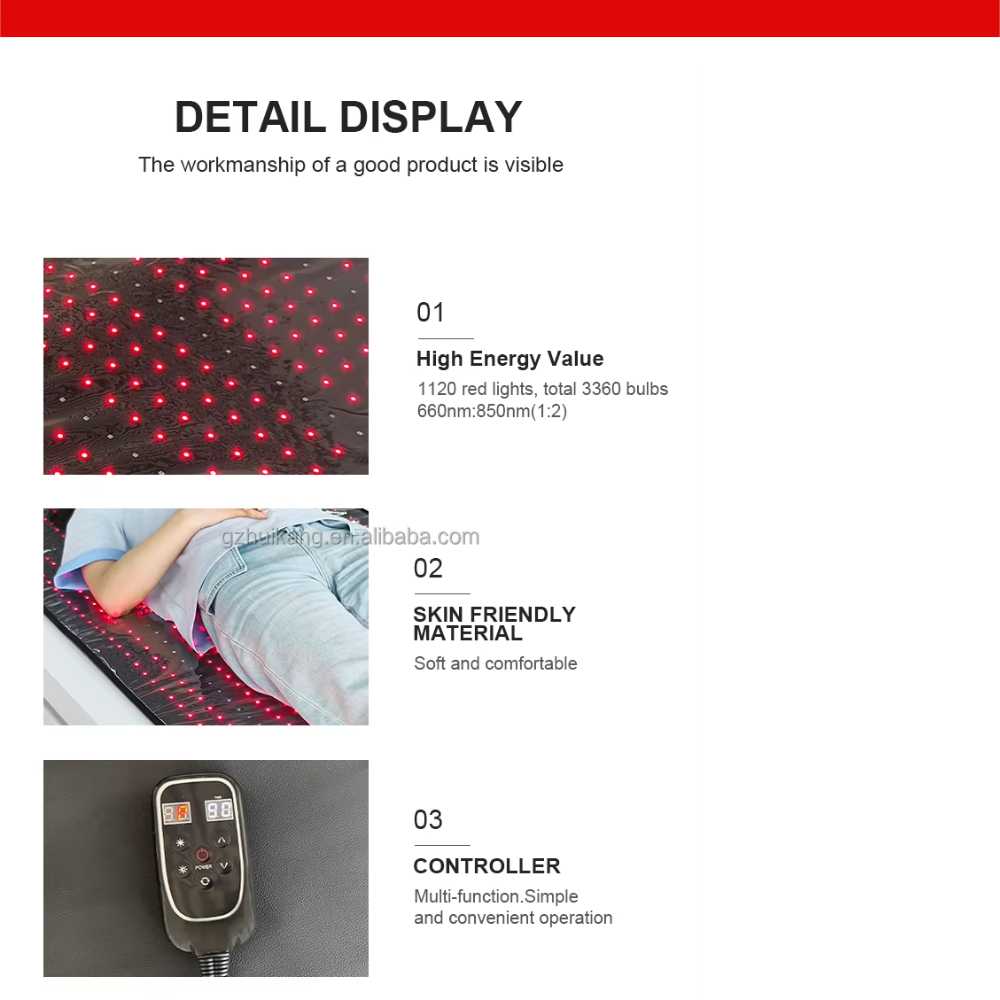 Valenluma Redlight  Therapy Full Body Mat 660 850nm 180x60 CM  Large Size Dual spectrum Technology 1120 Pcs Total 3360 Bulbs