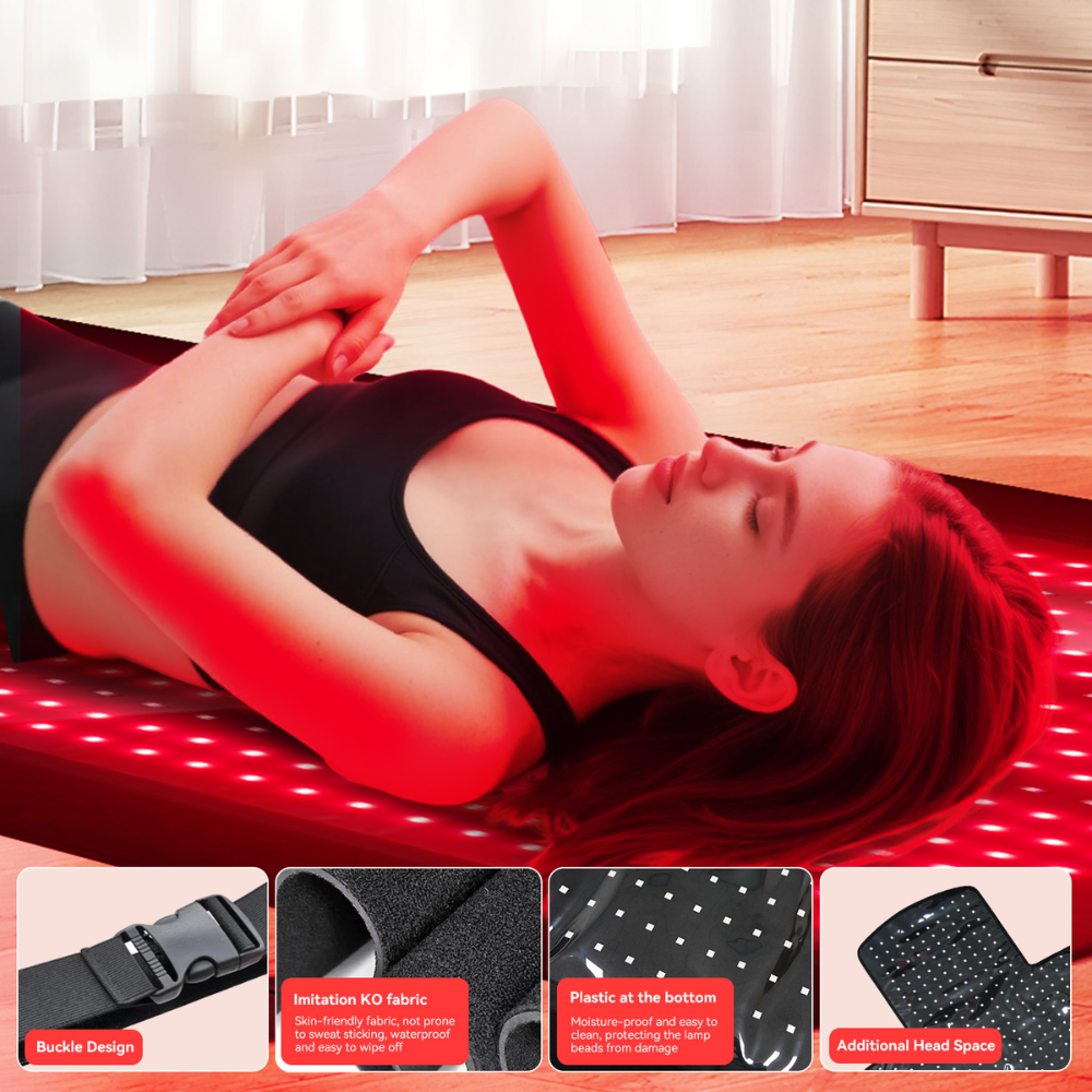Infrared Light Therapy Blanket Collagen Production Medical-Grade TPU Red Light Therapy Mat for Full Body Pain Relief, 160x70 CM Dual Wavelength Infrared Red Light Blanket with 2520 LEDs for Home Use