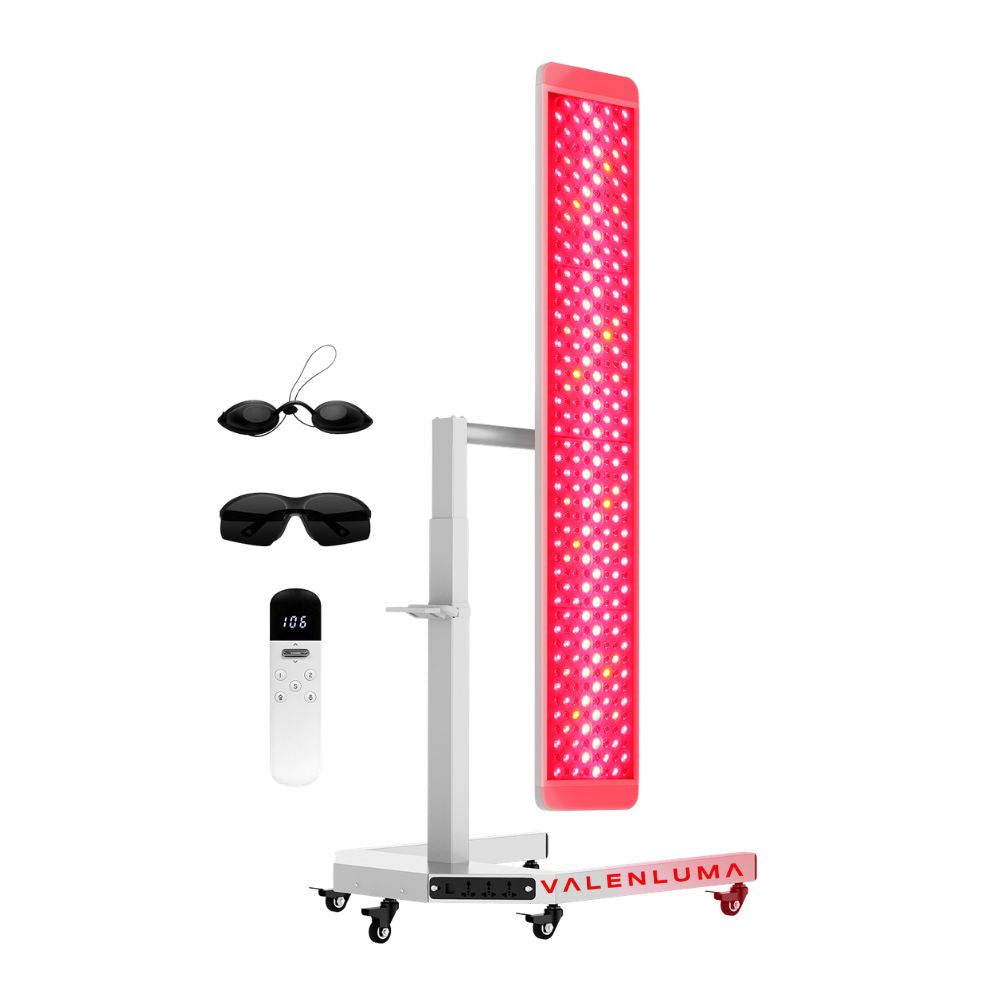 Valenluma Core Infinity Series Infrared Light Panel LED Red Light Therapy Panel 2400 W with Stand and Voice Control 480 Pcs – 7 Wavelength Full Body System