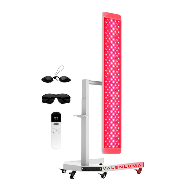Valenluma Core Infinity Series Infrared Light Panel LED Red Light Therapy Panel 2400 W with Stand and Voice Control 480 Pcs – 7 Wavelength Full Body System