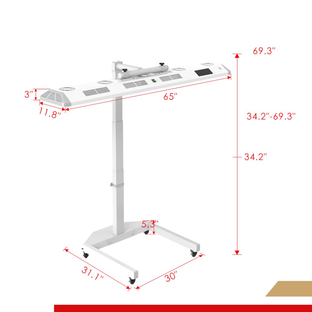 Valenluma Core Infinity Series Infrared Light Panel LED Red Light Therapy Panel 2400 W with Stand and Voice Control 480 Pcs – 7 Wavelength Full Body System