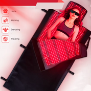 Full Body Wearable Infrared Light Therapy Blanket Collagen Production Medical-Grade TPU Red Light Therapy Mat for Full Body Pain Relief, 190x85 CM Dual Wavelength Infrared Red Light Blanket with 2570 LEDs for Home Use