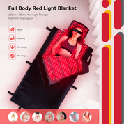 Full Body Wearable Infrared Light Therapy Blanket Collagen Production Medical-Grade TPU Red Light Therapy Mat for Full Body Pain Relief, 190x85 CM Dual Wavelength Infrared Red Light Blanket with 2570 LEDs for Home Use