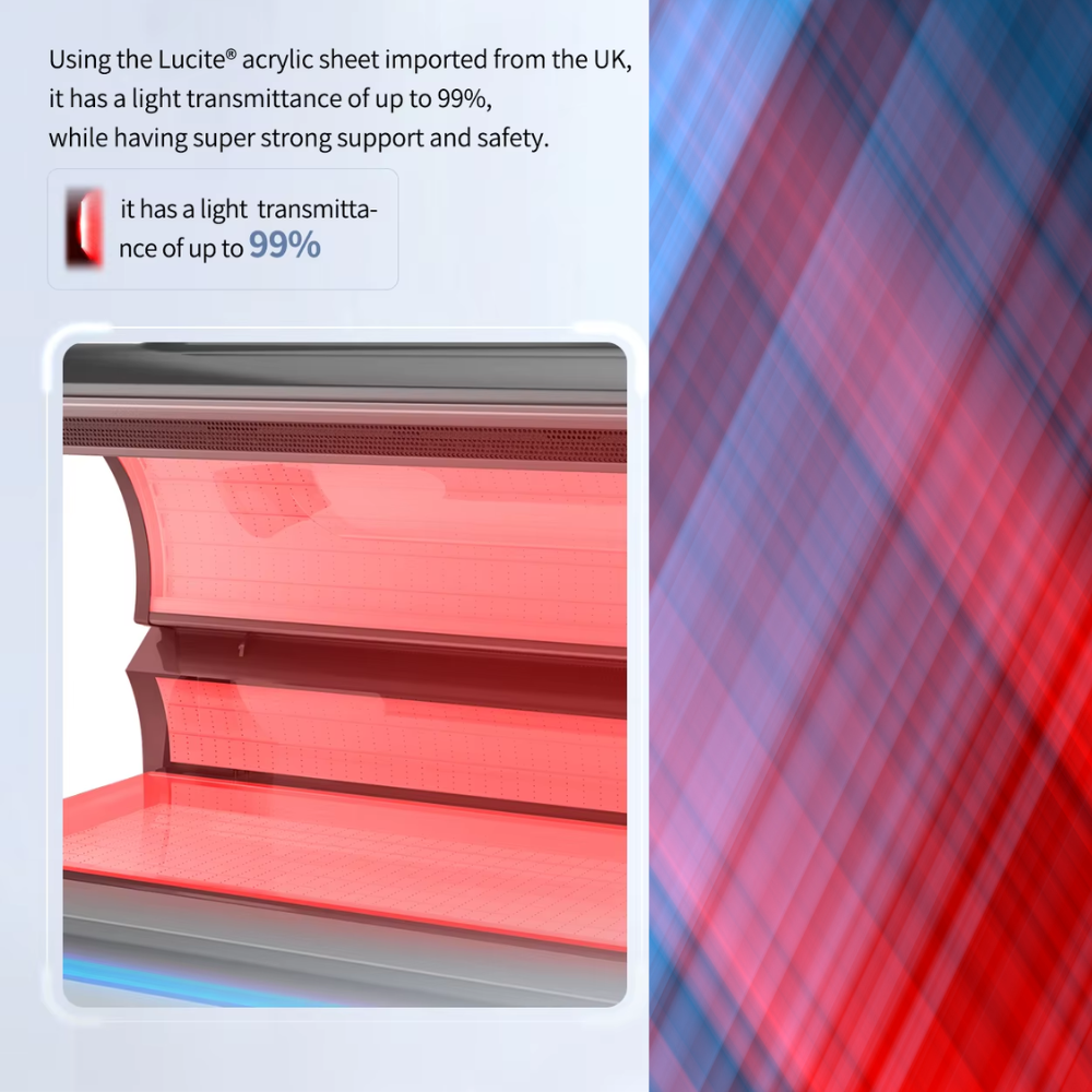 Valenluma Red Light Near Infrared Therapy Bed 630nm 660nm 810nm 850nm 940nm LED  for Pain Relief Wound Healing