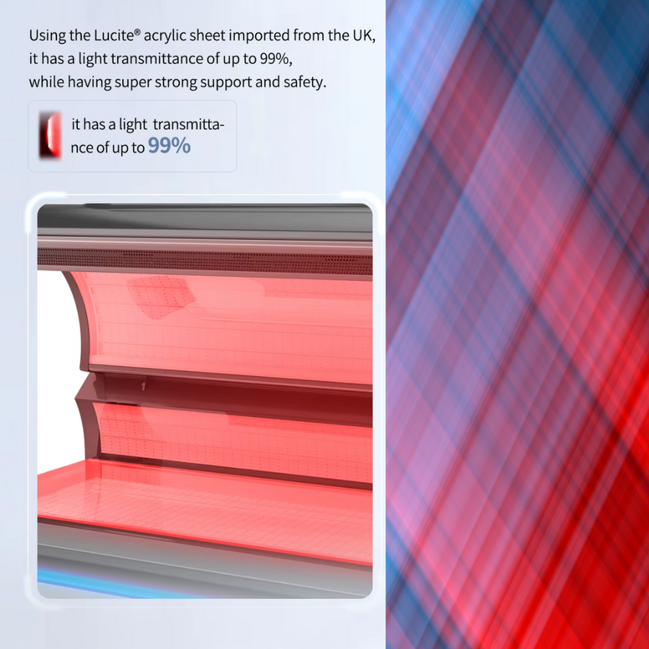 Valenluma Red Light Near Infrared Therapy Bed 630nm 660nm 810nm 850nm 940nm LED  for Pain Relief Wound Healing