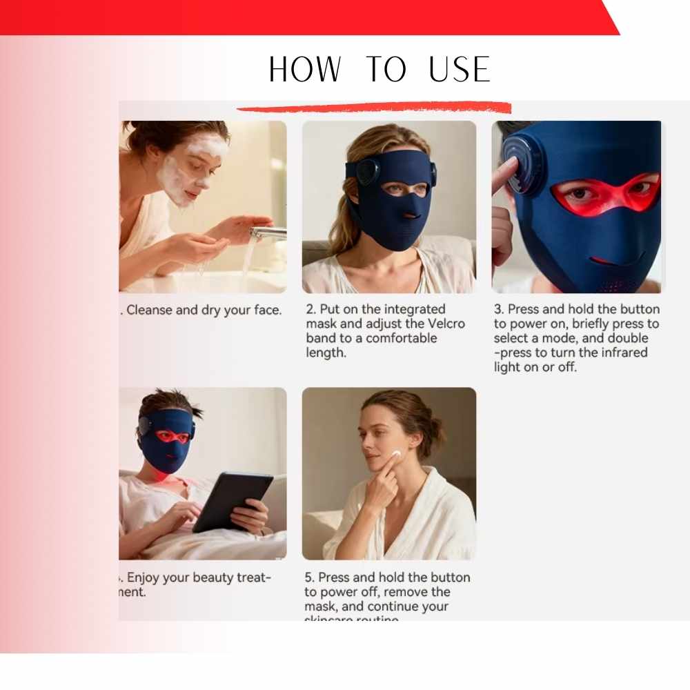 Valenluma 3D Laser Red Light Face Mask with AI Voice Control