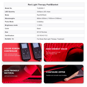 Red Light Therapy Sleeping Bag  660 850 Spectrum Device Sleeping Bag Infrared Therapy Lamp Sleeping Bag Cover Red Light Therapy Blanket