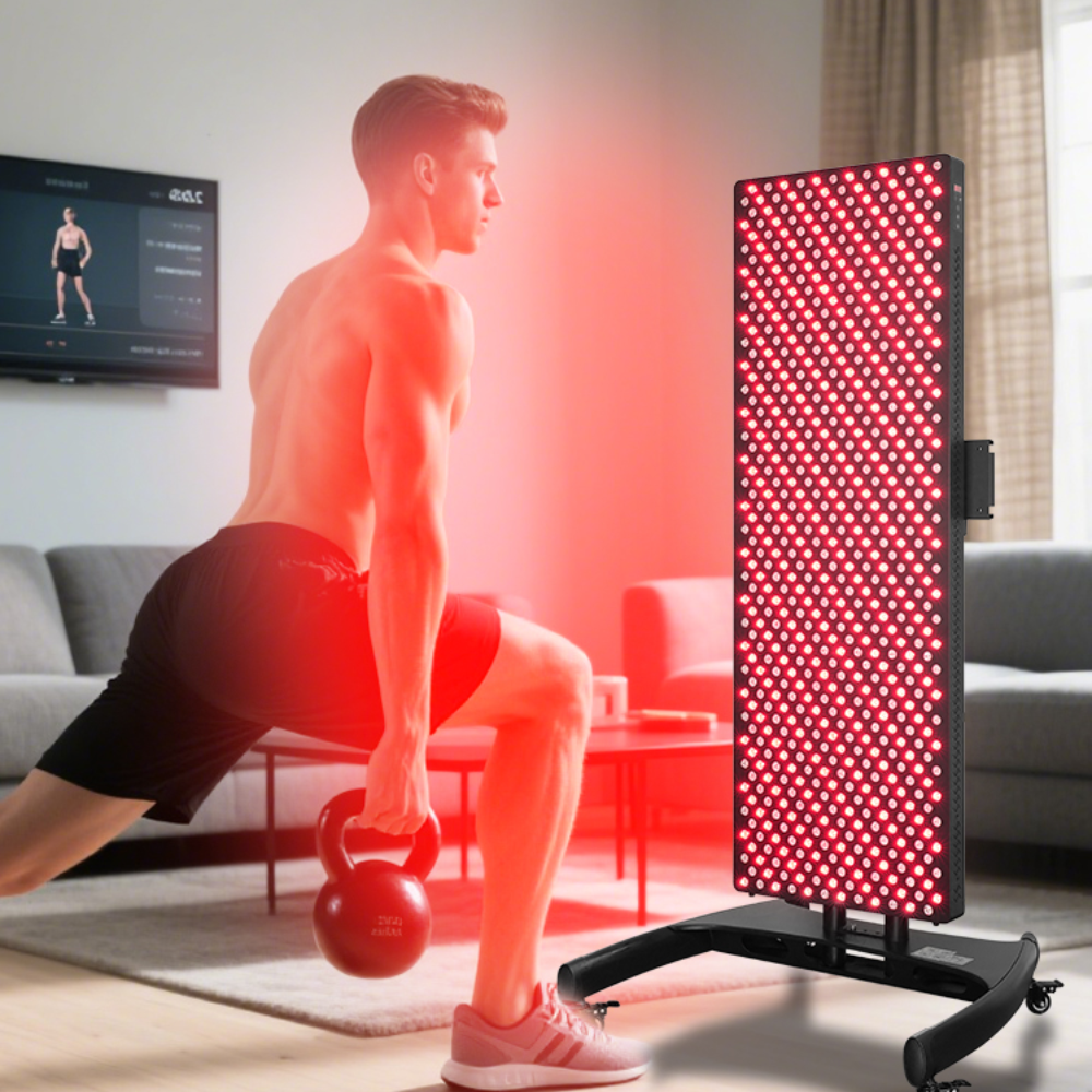 Valenluma Force Titan Series 6000W Infrared Large Red Light Therapy Panel – Full Body LED 1200 Pcs with  Stand