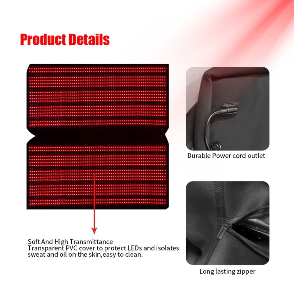 Red Infrared Light Therapy Sleeping Bag Full Body Blanket for Whole Body, 5050SMD LED 660nm Red Light Therapy Mat Sleep Bag 850nm Near Infrared Light Therapy Devices for Pain Relief and Better Sleep size 160x60 CM