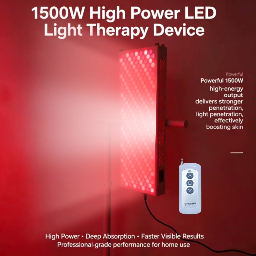 Valenluma Zenith Tero Series 1500W 7 Wavelength Full Body Red Light Therapy Panel with Stand  1500W Infrared Beauty & Recovery Light for Home, Clinic & Commercial Use