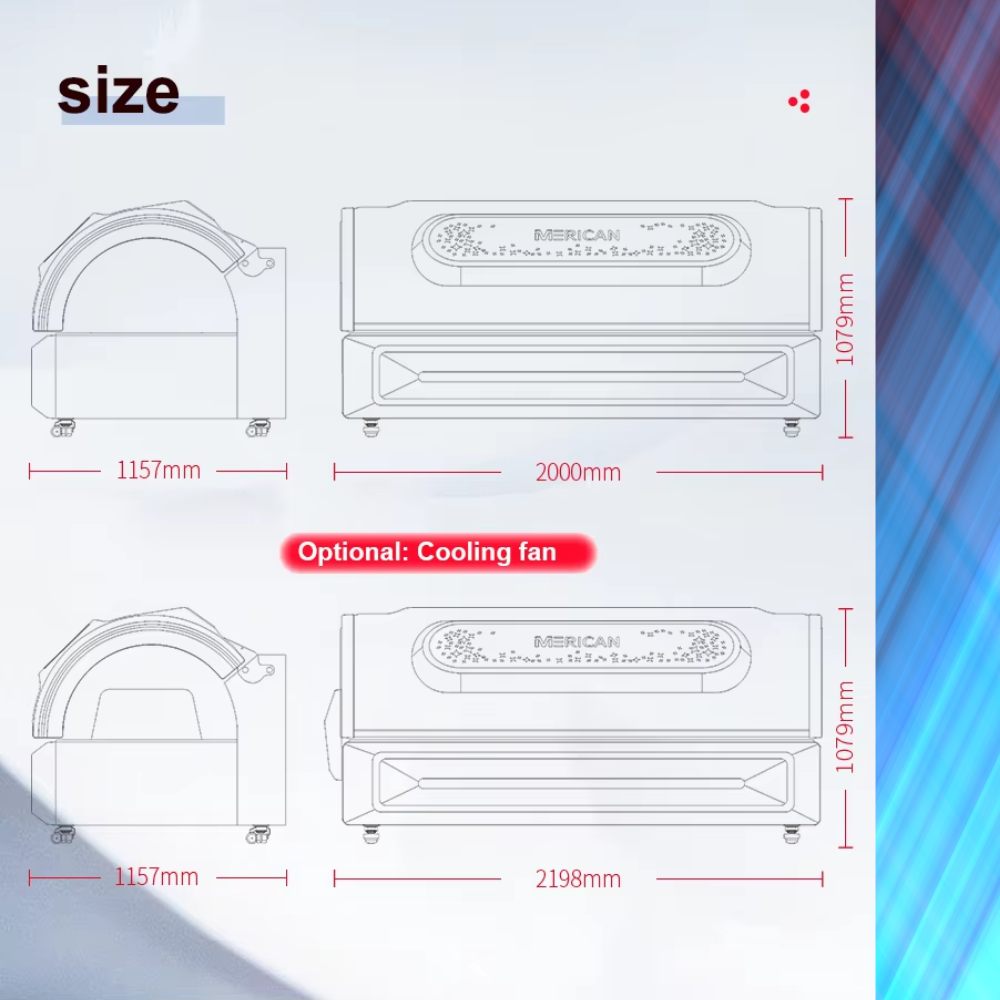 Valenluma Red Light Near Infrared Therapy Bed 630nm 660nm 810nm 850nm 940nm LED  for Pain Relief Wound Healing