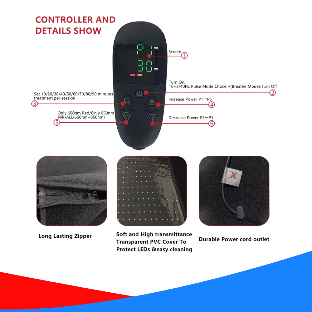 Red Infrared Light Therapy Sleeping Bag Full Body Blanket for Whole Body, 5050SMD LED 660nm Red Light Therapy Mat Sleep Bag 850nm Near Infrared Light Therapy Devices for Pain Relief and Better Sleep size 160x60 CM