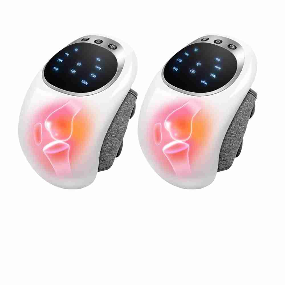 Pack of 2 Wireless Red Light Therapy Knee Massager with Heat Pain Relief Massager for Home use or  Office
