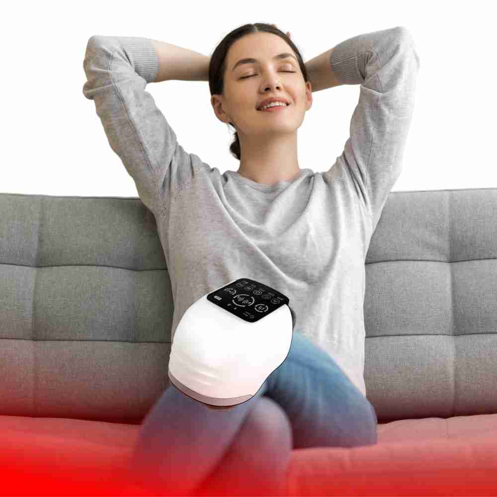 Pack of 2 of Red Light Therapy Smart Electric Cordless Knee Massager Heated Joint Pain