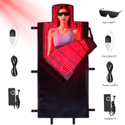 Full Body Wearable Infrared Light Therapy Blanket Collagen Production Medical-Grade TPU Red Light Therapy Mat for Full Body Pain Relief, 190x85 CM Dual Wavelength Infrared Red Light Blanket with 2570 LEDs for Home Use