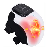 Cordless red light knee massager with Infrared Heat & Vibration For Knee Pain Relief for Swelling Stiff Joints, Stretched Ligament and Muscles ,In Home Use Red Light Knee Therapy  Portable Heating Pad Knee Massager Machine