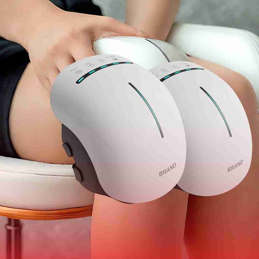 Pack of 2 Wireless Heated Knee Massager & Vibration For Blood Circulation Joint Relax Pain Relief