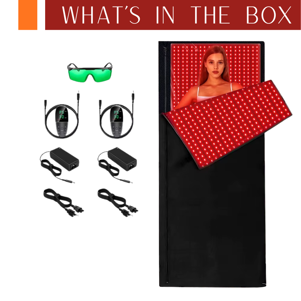 Red Infrared Light Therapy Sleeping Bag Blanket for Whole Body, 5050SMD LED 660nm Red Light Therapy Mat Sleep Bag 850nm Near Infrared Light Therapy Devices for Pain Relief and Better Sleep