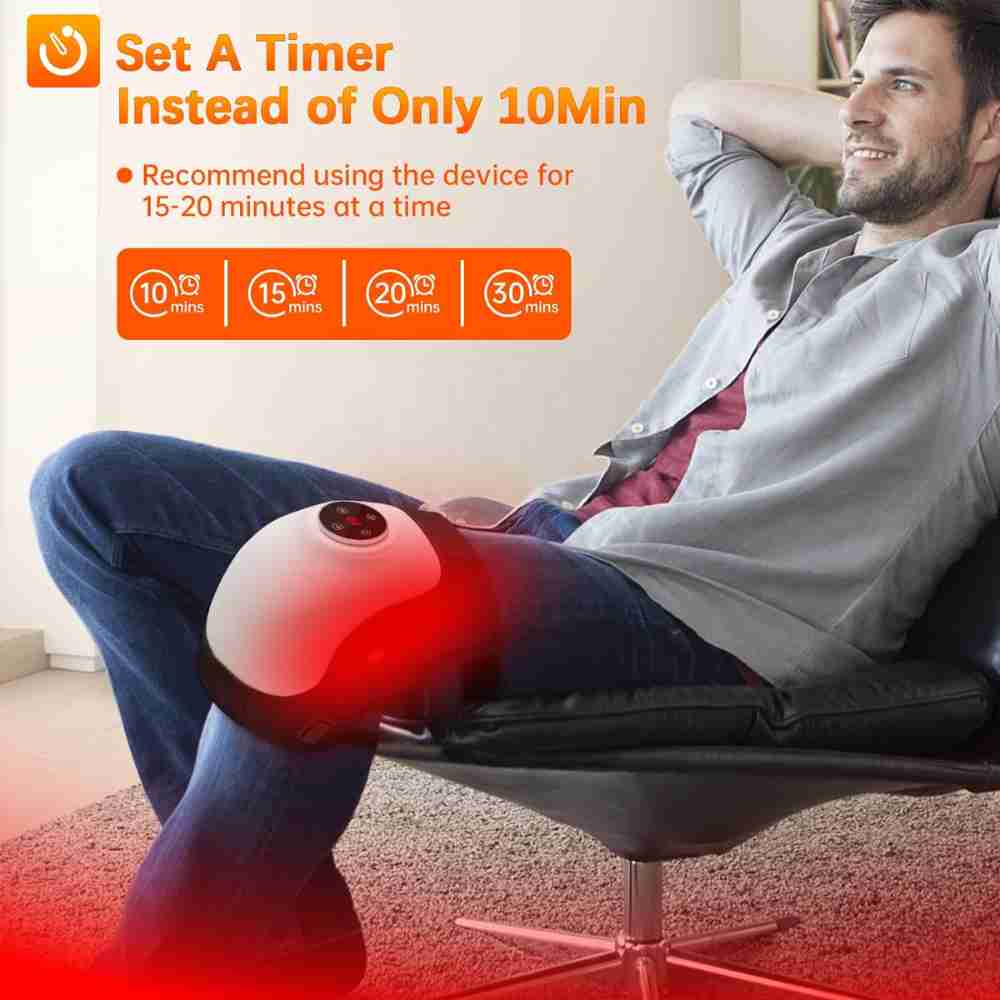 Pack of 2 Red Light Knee Massager Led Display Touch Control  Vibration Knee Massager