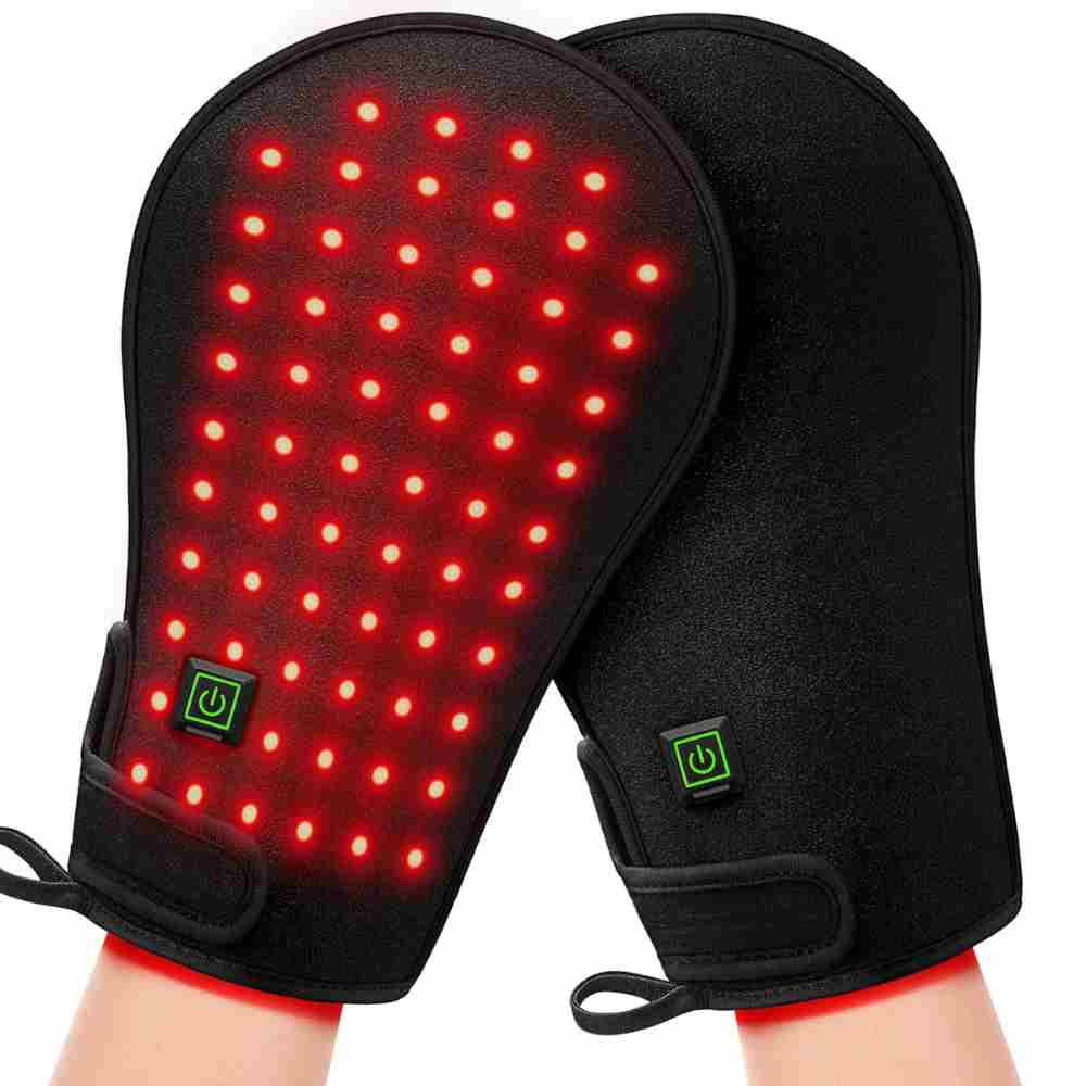 Pack of 2 red light therapy hand Gloves 3-in-1 Chip Design  Hand Joint Pain Relief