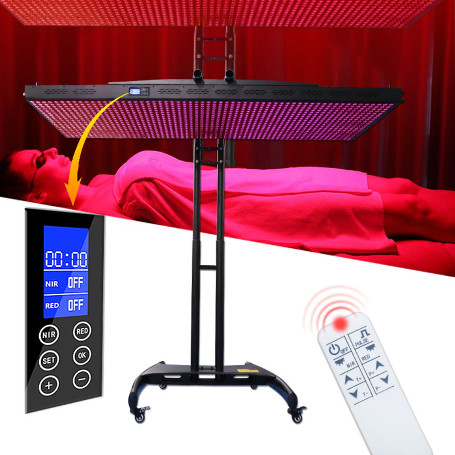 6000W Infrared Large Red Light Therapy Panel – Full Body LED Device with Electric Stand