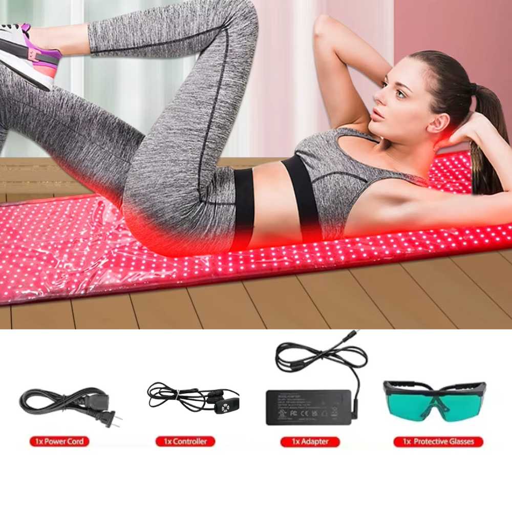 Red Light Therapy Mat Full Body Quad  Chips 1280pcs 5050 LED 660nm 850nm Pain Relief Red Light Therapy Mat  High Spectrum