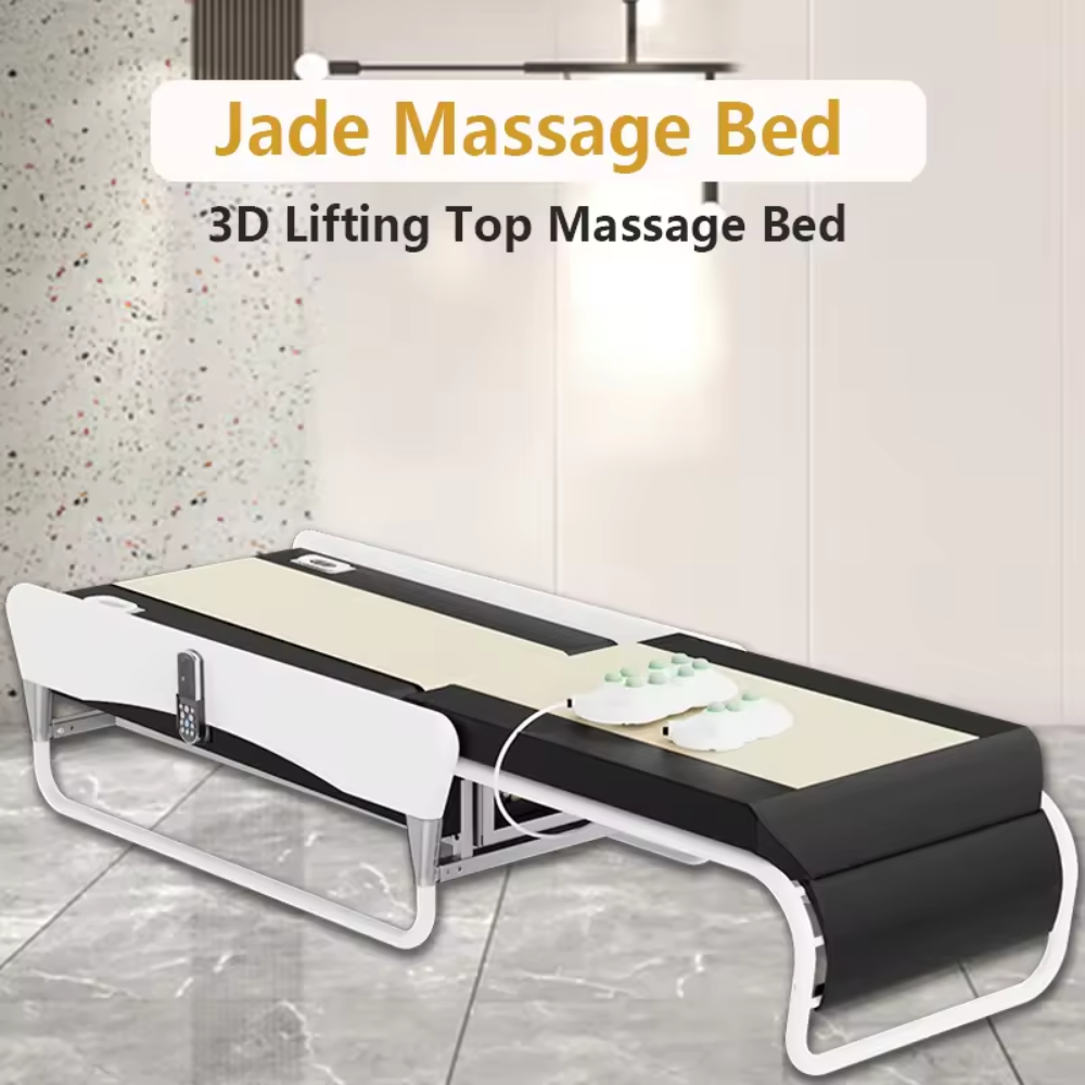 ValenStone Portable Automatic Electric Rolling Infrared Jade Stone Massage Therapy Smart Bed with LCD Remote Control