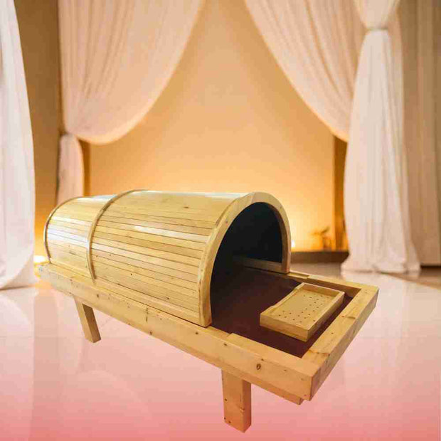 High Dose Far Infrared Sauna Dome Authentic Solid Pine Wood 3 heating Zone  207 Pcs Tourmaline Negative Ion for Spa Clinic Home use