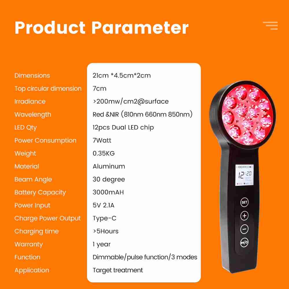 Valenluma 4 in 1 Led Facial Wand Pdt  Red Light Ems Eye Massager Red Light Photon Therapy