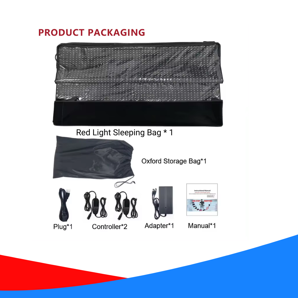 Red Infrared Light Therapy Sleeping Bag Full Body Blanket for Whole Body, 5050SMD LED 660nm Red Light Therapy Mat Sleep Bag 850nm Near Infrared Light Therapy Devices for Pain Relief and Better Sleep size 160x60 CM