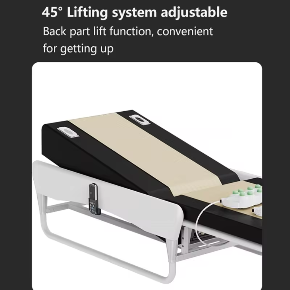 ValenStone Portable Automatic Electric Rolling Infrared Jade Stone Massage Therapy Smart Bed with LCD Remote Control