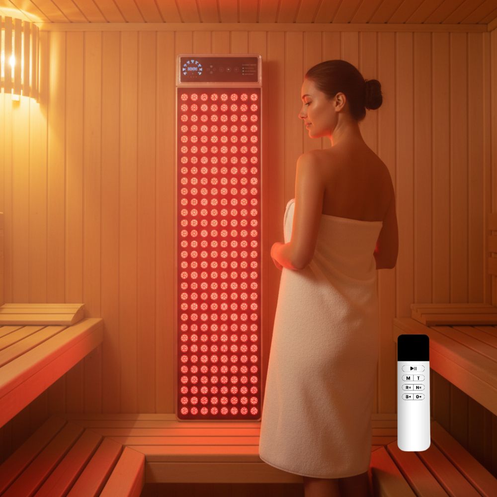 Full Spectrum Infrared Red Light Therapy Panel 768 Pcs for Sauna & Home Spa | Waterproof LED Therapy Device