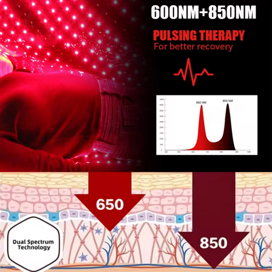 Red Light Therapy Sleep Bag with 2,560 LED 3-in-1 Chip 660nm & 850nm Infrared Light Full Body Pod for Pain Relief, Skin Rejuvenation - Large Pad Sleeping Bag Beauty Therapy Device