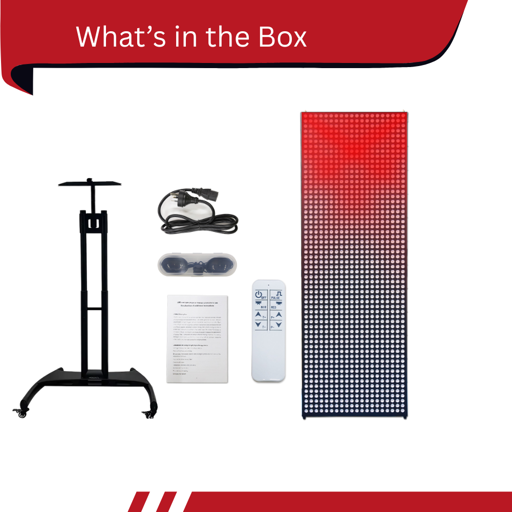 Valenluma Force Titan Series 6000W Infrared Large Red Light Therapy Panel – Full Body LED 1200 Pcs with  Stand
