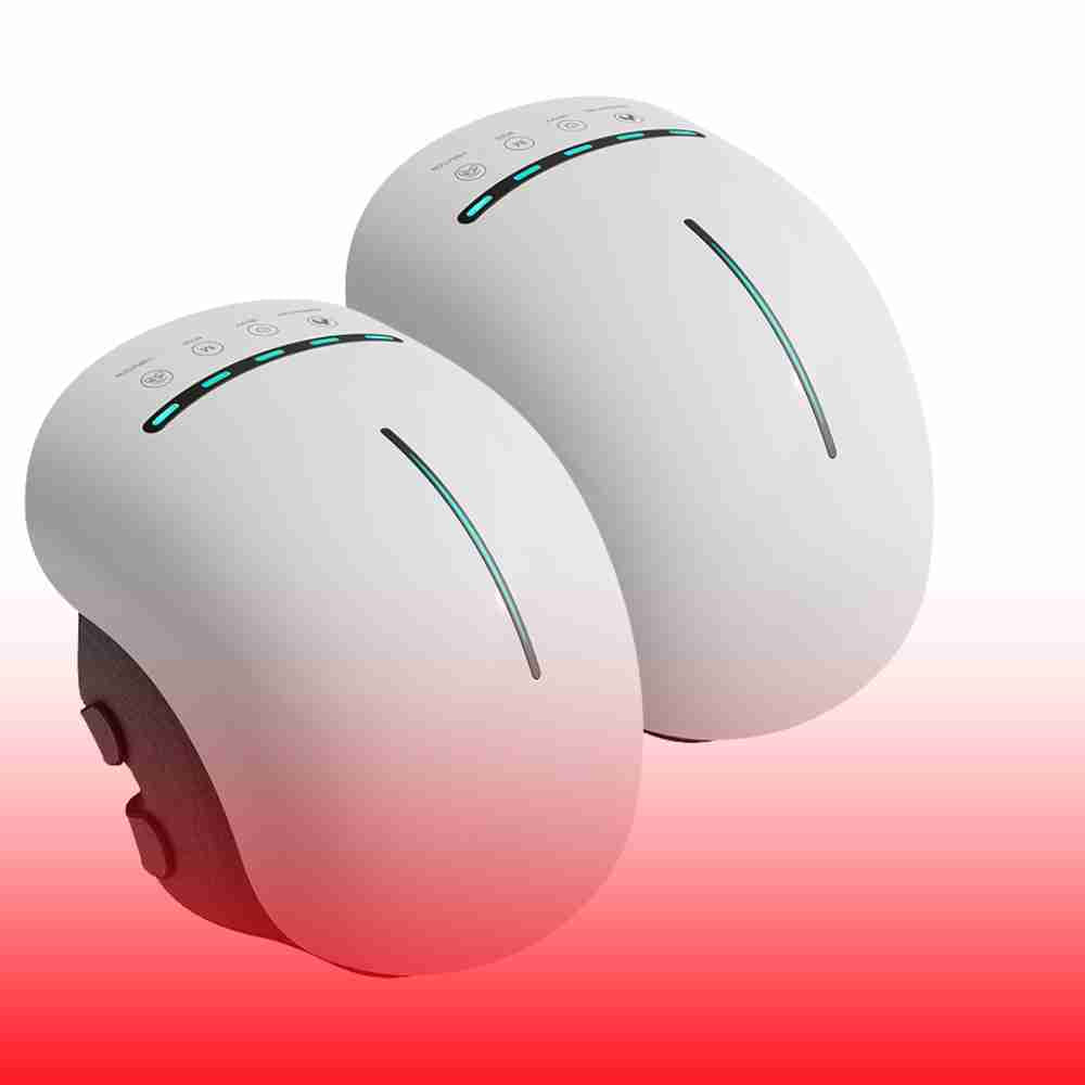 Pack of 2 Wireless Heated Knee Massager & Vibration For Blood Circulation Joint Relax Pain Relief