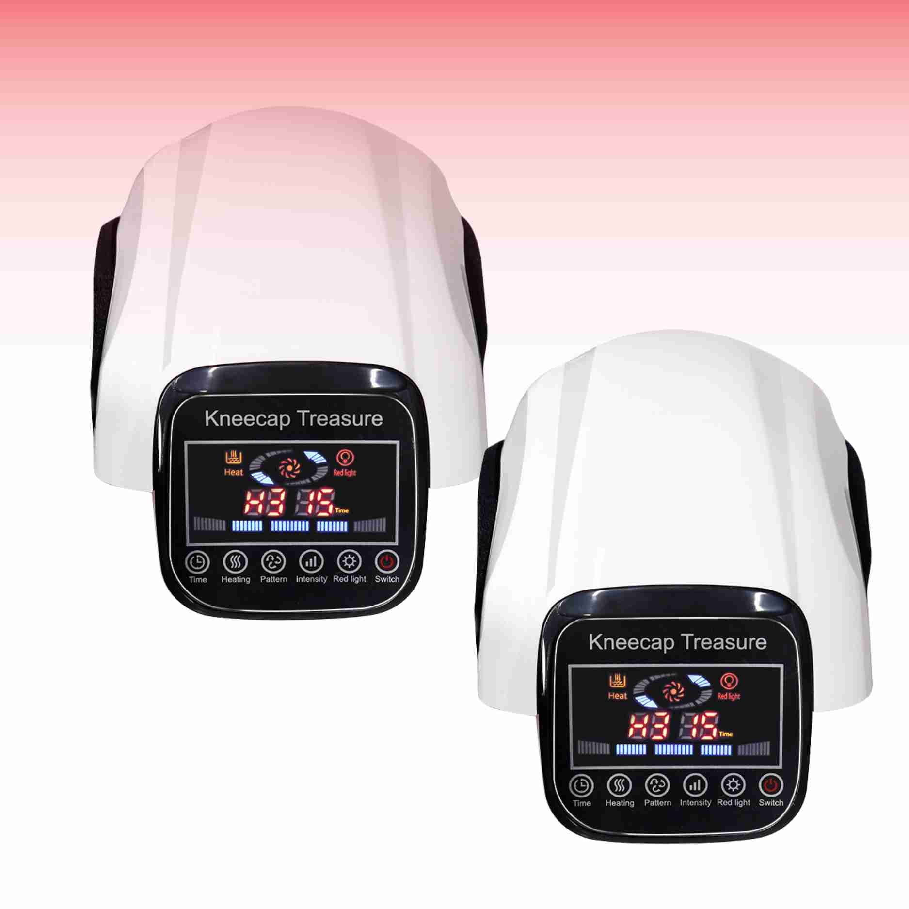 Pack of 2 Cordless Knee Massager with Heat Physiotherapy Knee Air Pressure Vibration