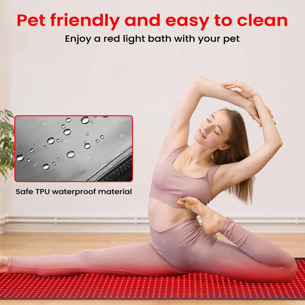 Valenluma Full Body Red Light Therapy Mat 1540 Pcs 3core LED(660nm*1540pcs,850nm*3080pcs), 3 Chips in 1 Bead size 180x60 CM