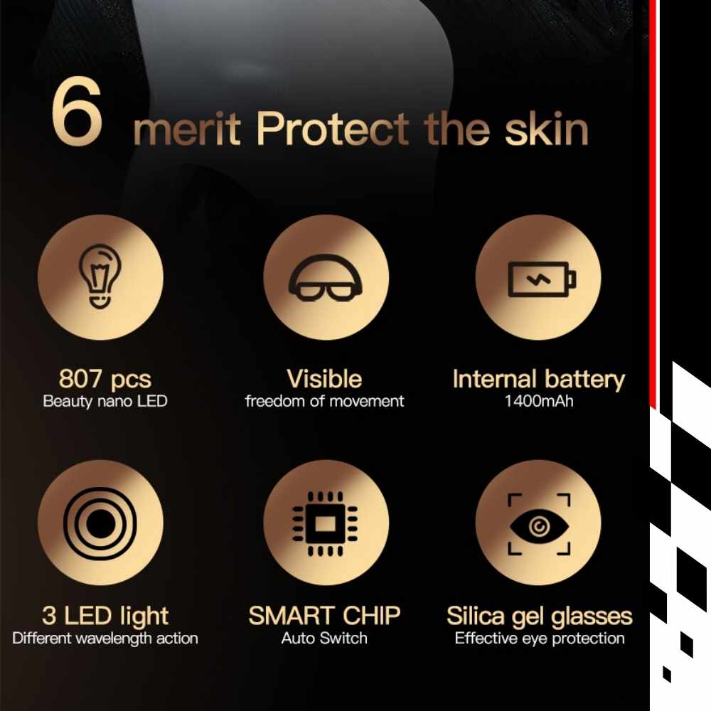 Valenluma LED Photon Therapy Face Mask red and near-infrared light technology to support skin tightening