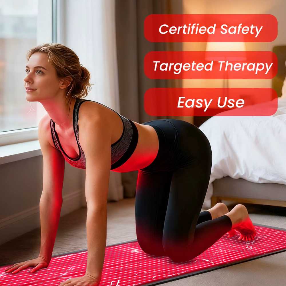 Valenluma Yoga Mat Full Body Red Light Therapy 1280pcs 3 IN 1 LED Triple Chip 660:850nm 5050 smd led Infrared Light for Pain Relief